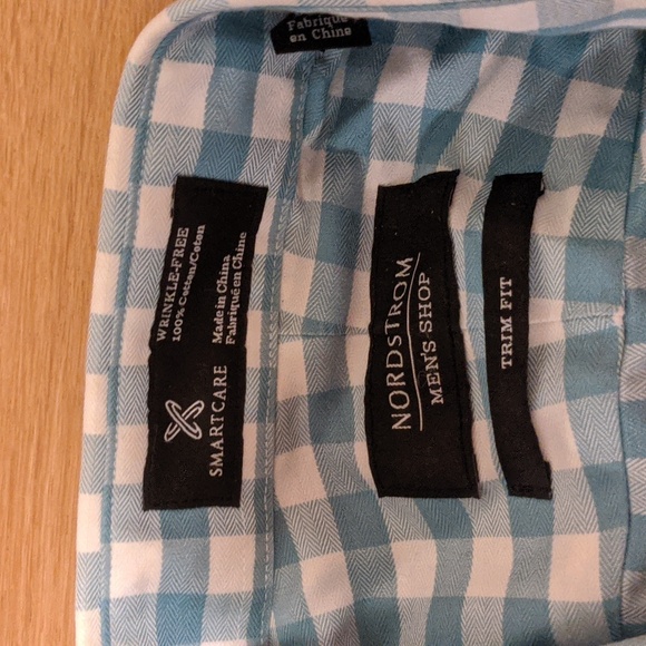 Nordstrom Trim Fit Gingham Dress Shirt - Picture 2 of 4